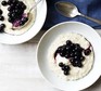 Porridge with blueberry compote