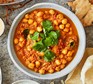 A bowl filled with chana masala - chickpea curry