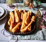 Crunchy parsnips served in a roasting dish