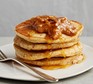 A stack of peanut butter pancakes