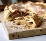 Deep-filled Bramley apple pie