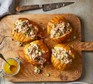 4 soy-baked potatoes with tuna sriracha mayo