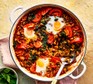 Spiced spinach eggs in a casserole dish