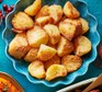 Triple-cooked roast potatoes in a bowl
